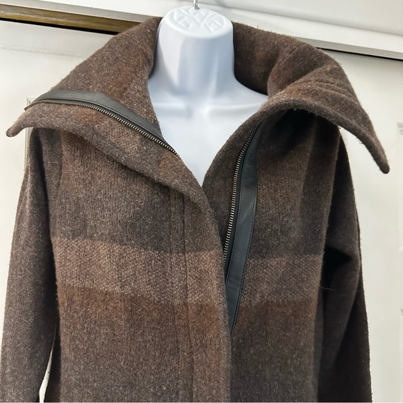 Nicholas K For Free People Pull Haze Sweater / Jacket Collar Brown Large - Picture 4 of 6